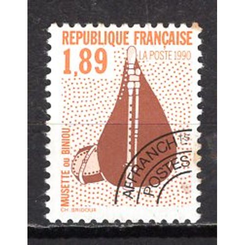 France 1990 Preoblitere Instrument De Musique Musette Ou Bignou 1f89 Yvert N° 207 Neuf**