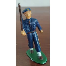 Figurine Starlux Chasseur Alpin Tireur Debout - Échelle 1:32 (60 Mm), Plastique Peint, état Neuf, Occasion
