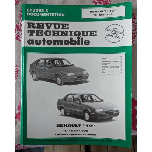 Revue Technique Automobile Renault 19