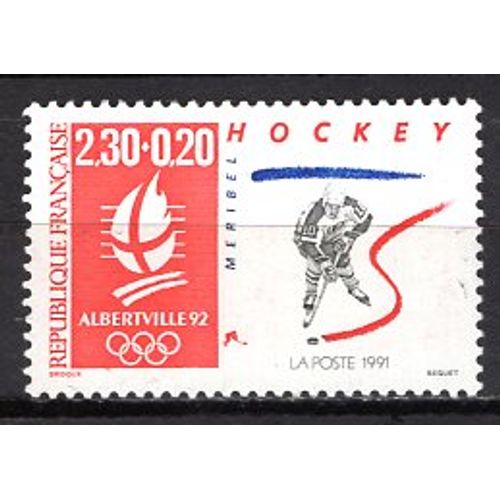 France 1991 Jeux Olympiques D' Albertville Le Hockey Sur Glace  Yvert N° 2677 Neuf**