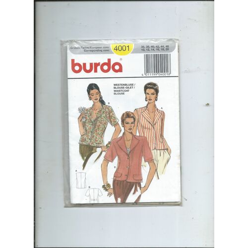 Burda 4001 Patron Blouse Gilet