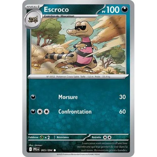 Carte Pokémon - Escroco - 065/094 - Flammes Fantasmagoriques