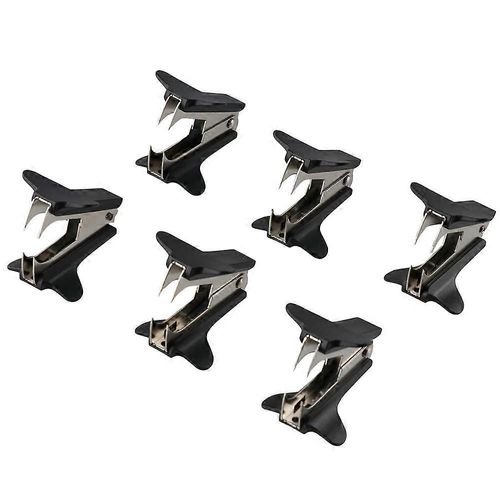 Lot De 6 Arrache-Agrafes Mignons, Pour Le Bureau, La Maison, Les Collegues, Arrache-Agrafes Noirs