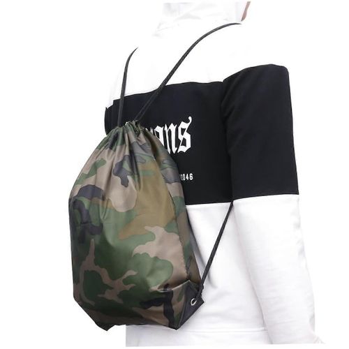 Lot de 6 sacs a dos a cordon en polyester, motif camouflage, pour adultes, ideaux pour le sport, les vacances, la natation et la plage. Parfaits pour les adultes.