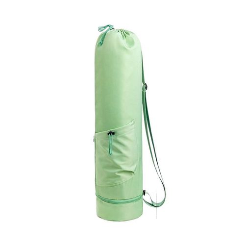 Sac Pour Tapis De Yoga Avec Porte-Bouteille Integre, Sac De Sport, Sac De Voyage, Vetements De Sport, Serviettes, Organiseur, Sac A Dos A Cordon (Vert)