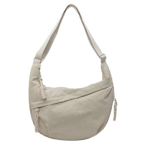Sac bandouliere en nylon en forme de croissant pour femme, sac a main fourre-tout decontracte, sac a bandouliere style ravioli pour les voyages en plein air