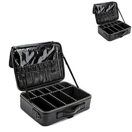 Grande trousse de maquillage compartimentee, trousse de rangement professionnelle et portable pour le maquillage de voyage des femmes, boîte de rangement pour produits de toilette