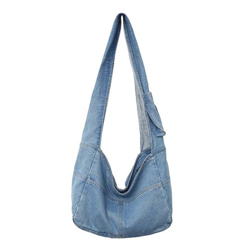 Sacs hobo en denim pour femmes, sacs bandouliere retro en jean, sacs cabas decontractes en jean, sacs a main vintage pour adolescentes
