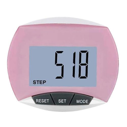 Podometre Electronique A Clip Avec Compteur De Calories Pour Seniors, Sans Application, Rose