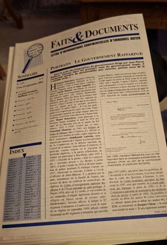 Faits Et Documents 137 Septembre 2002 Le Gouvernement Raffarin