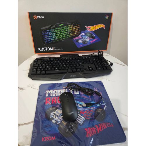 Pack Gaming KROM x Hot Wheels - Clavier, Souris & Tapis