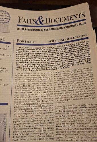 Faits Et Documents 188 Février 2005 William Goldnadel