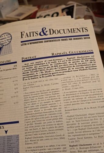 Faits Et Documents 408 Janvier 2016 Glucksmann