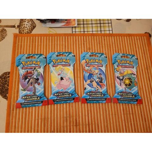 Lot De 4 Booster Pokémon Aventure Ensemble Écarlate Et Violet