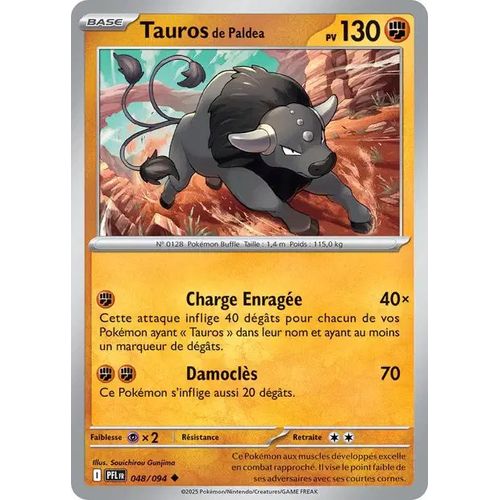 Carte Pokémon - Tauros De Paldea - 048/094 - Flammes Fantasmagoriques