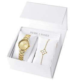 Coffret Femme Multiples Doré Cadran Doré Bracelet Acier Doré 14 Mm