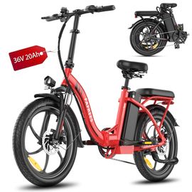 Vélo Électrique Pliable Fafrees F20+ 20" Moteur 250w Vélo Électrique Adulte Vitesse Maximale 35km/H 36v 20ah Autonomie 90km Charge Maximale 150kg Rouge