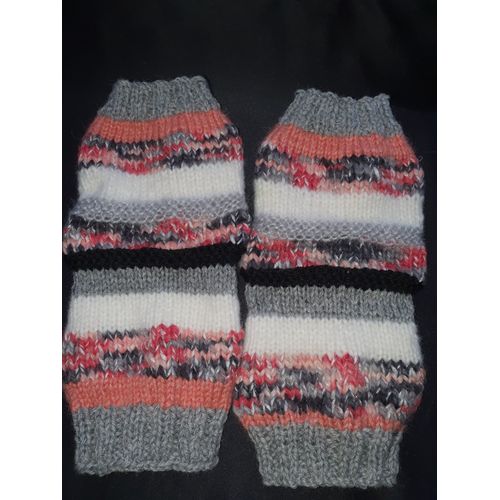 Guêtres Camaïeu Orange Blanc Noir Et Gris