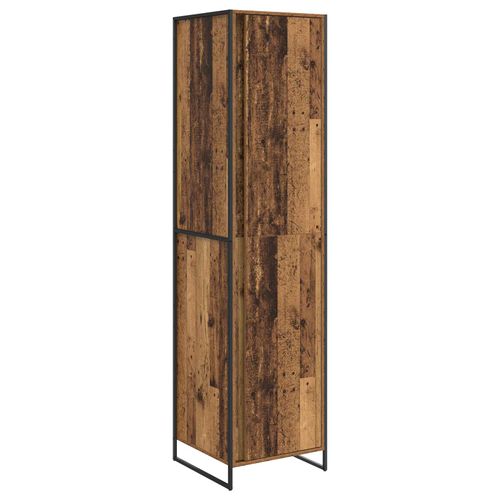 vidaXL Garde-robe 2 pcs Bois Ancien 50 x 50 x 200 cm Bois d'ingénierie