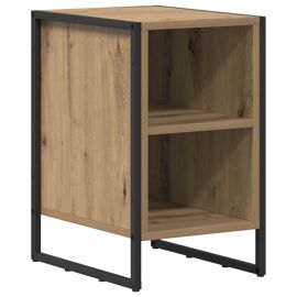 vidaXL Table de chevet Chêne artisan 39.5 x 30 x 50 cm
