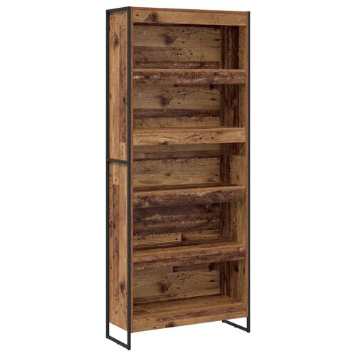 vidaXL Bibliothèque 2 pcs Bois Ancien 80 x 30 x 155 cm