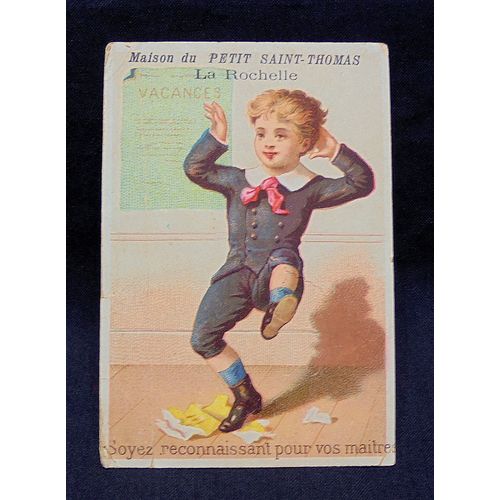 Image Ancienne Publicité La Rochelle Maison Du Petit Saint Thomas Chromo Ecole