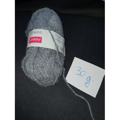 30 Grammes Laine Grise Chinée Pour Tricot Crochet