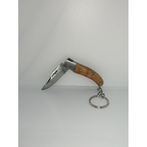 Laguiole Bougna - Couteau Porte Clé En Bois & Laiton - Lame De 5 Cm - Longueur Totale : 11 Cm