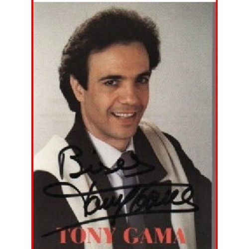 Carte Postale Theme Personnages Tony Gama - Chanteur Varietes Portugaises - Comportant Dedicace
