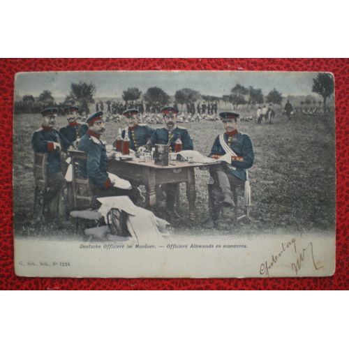 Officiers Allemands En Manoeuvres - Carte Postale Ancienne - Cpa