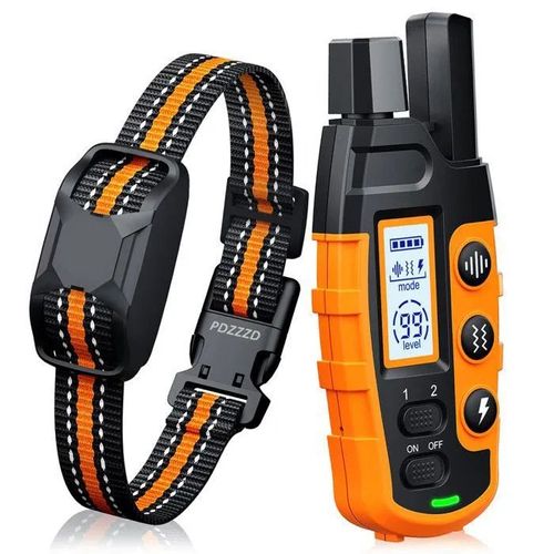Collier De Dressage Pour Chien 2600m Avec Télécommande Pour Chiens De 3 À 55 Kg Rechargeable Collier Anti Aboiement Étanche 3 Modes