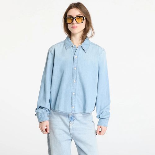 Chemise Calvin Klein Jeans Cropped Ls Shirt Blue Xxs
