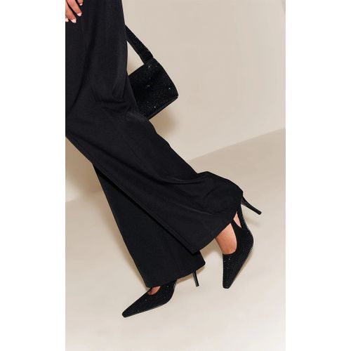 Sandales Noires Talon Et Strass