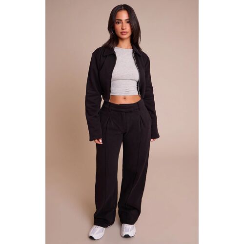 Femme Petite Jogging large noir à lisérés taillés | Taille XS