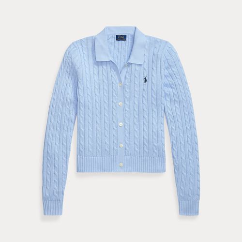 Cardigan Torsadé À Col Polo En Coton