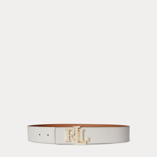 Ceinture Réversible Large À Logo En Cuir