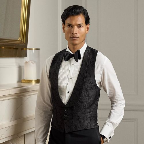 Gilet Fait Main En Jacquard Cachemire