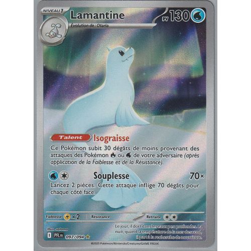 Carte Pokémon - Lamantine - 097/094 - Secrète-Rare - Flammes Fantasmagoriques