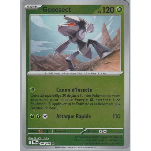 Carte Pokémon - Genesect - 008/094 - Holo-Reverse - Flammes Fantasmagoriques
