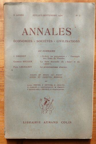 Annales - Economies, Sociétés, Civilisation - Juillet-Septembre 1950, Numéro 3, 5e Année