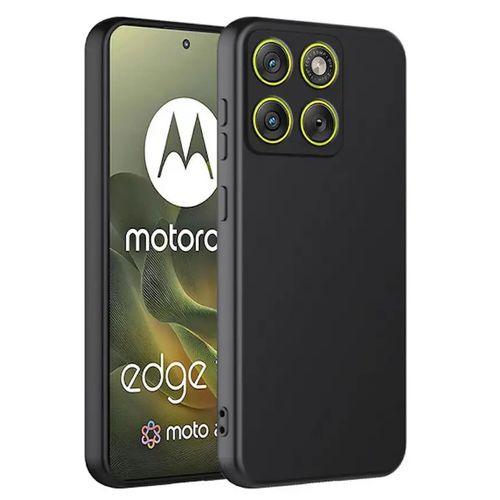 Coque pour Motorola Edge 70 5G - housse etui silicone gel fine + verre trempe - NOIR