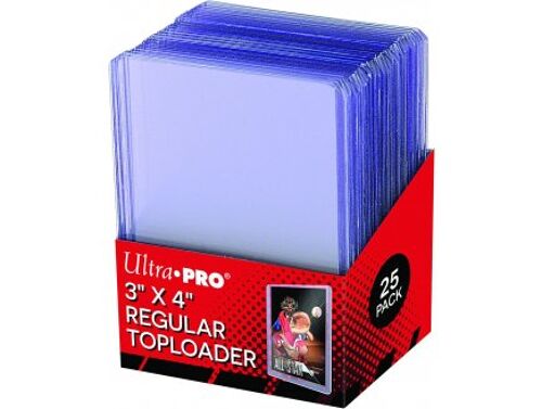 Coffret Protèges Cartes Standards Transparent 63,5 X 88,9 Mm - Set Toploader 3 X 4 Transparent Regular Par 25 + 1 Carte Tigre