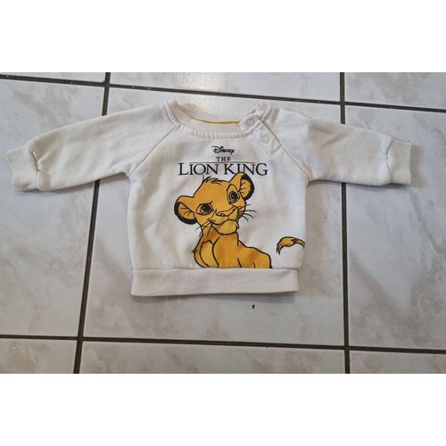 Sweat Blanc Cassé Primark Disney Le Roi Lion Taille 3 Mois