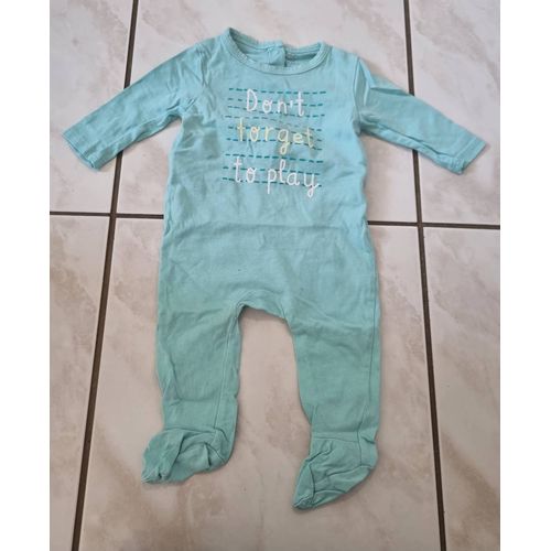 Pyjama Dors Bien Bleu Turquoise Tex Basic 3 Mois