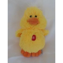 Doudou Peluche Canard Jaune Sonore Gipsy 15 cm