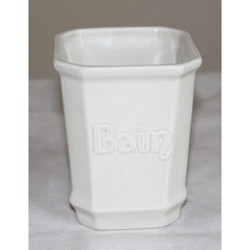 Comptoir de famille Pot décoratif "Bain" blanc