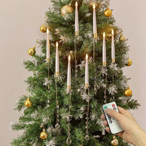 Bougies Led De Noël Spain: Lot De 10 Bougies Sapin Avec Télécommande & Minuterie - Décoration Intérieure Sans Flamme Avec¿.