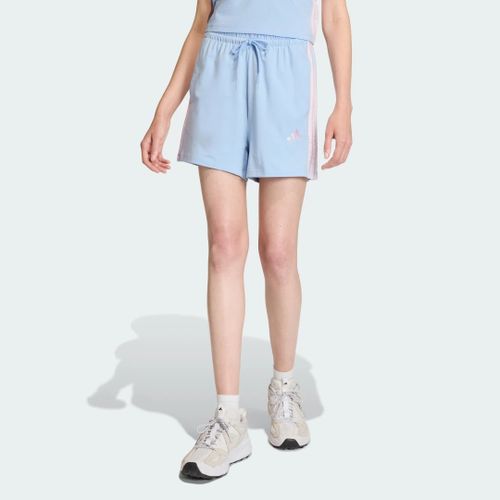 Short Coton 3 Bandes Essentials Adidas - Glow Blue / Clear Pink - L