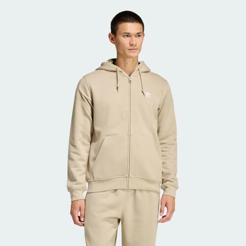Veste À Capuche Entièrement Zippée Trèfle Essentials Adidas - Stone Khaki - S