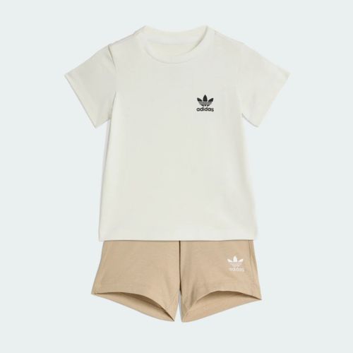 Ensemble Short Et T-Shirt Enfants Adidas - Stone Khaki - 3-4a